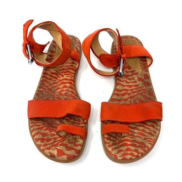NAYA “Zenobia” orange ankle wrap sandals, size 6 - Picture 1 of 5